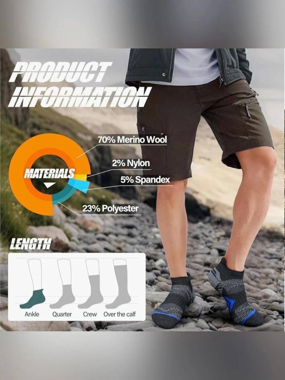 Merino Wool Blend Women's 3pk Sport No Show Socks